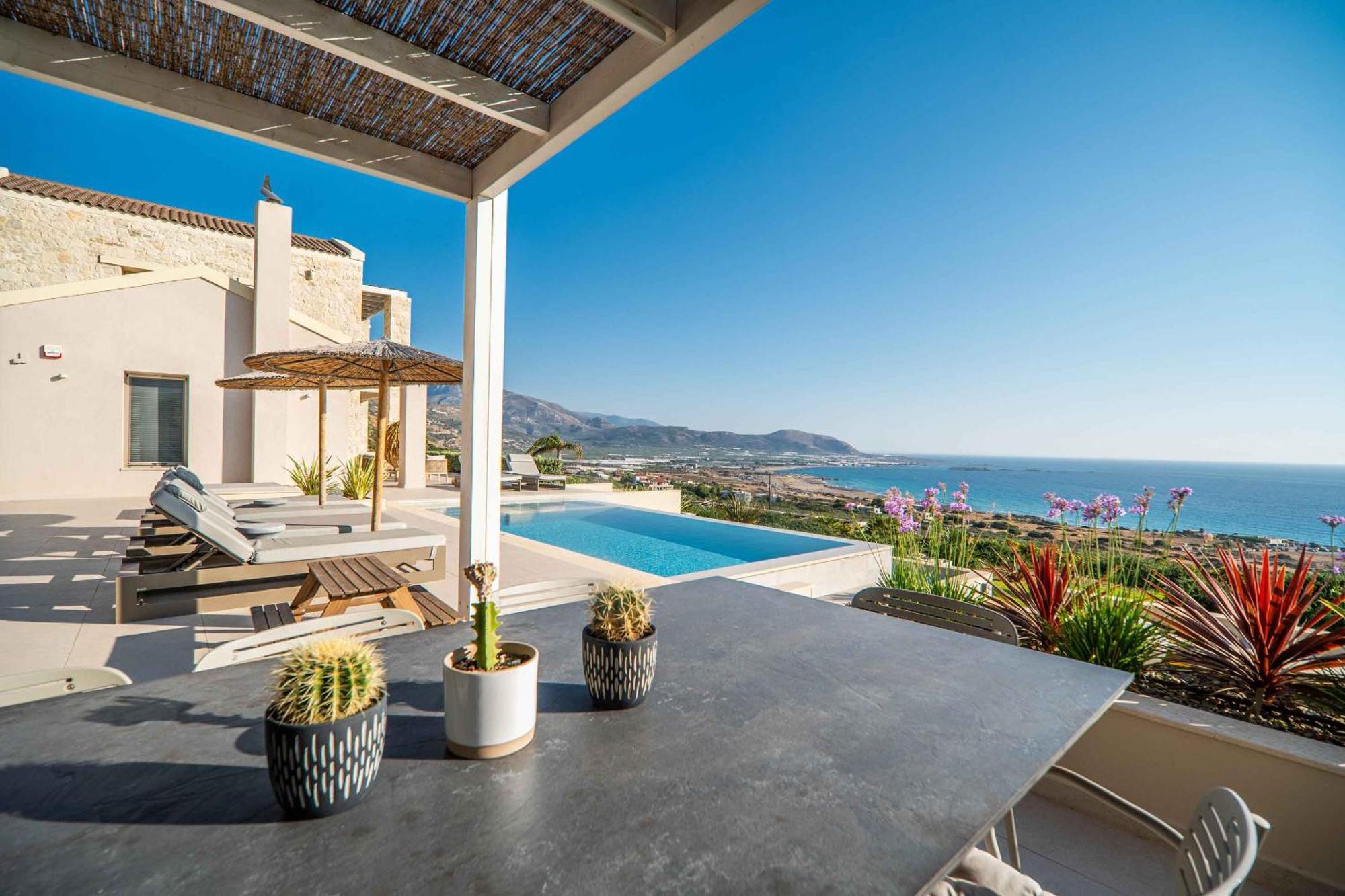 Cielo E Mare Villas I "Free" Heated Pools & Seaview Phalasarna Exteriör bild